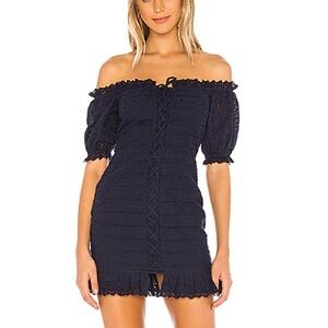 WORN ONCE LIKE NEW Lovers And Friends Atticus Mini Dress in Moonlight Blue XS